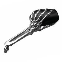 Highway Hawk H91-866 Zrcátka Skeleton Hand černá/chrom 2ks